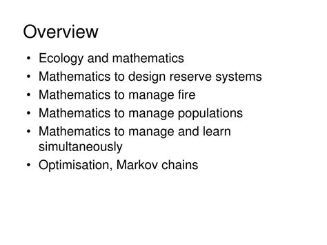 Ppt Applied Mathematical Ecology Ecological Modelling Powerpoint