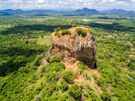 Aerial View From Above Of Sigiriya Or The Lion Rock An Ancient