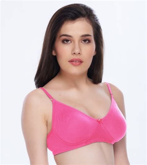 Daisy Dee Cotton Non Padded Non Wired Full Conerage Pink Bra M