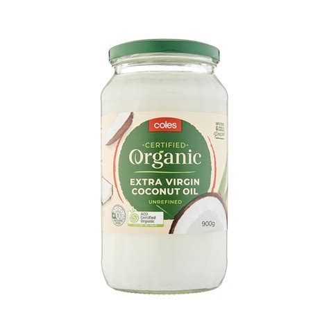 Buy Coles Unrefined Organic Extra Virgin Coconut Oil 900g Coles