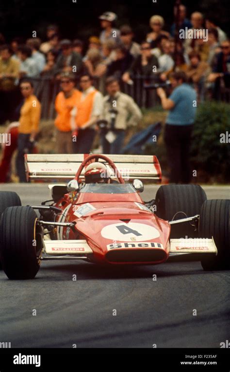 Clay Regazzoni In His Ferrari 312b Finished 4th British Gp Brands