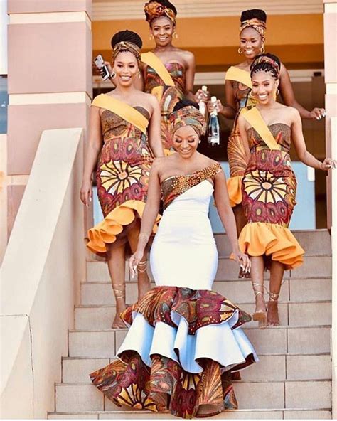 African Print Bridesmaids Dresses Wedding Dress Lobola