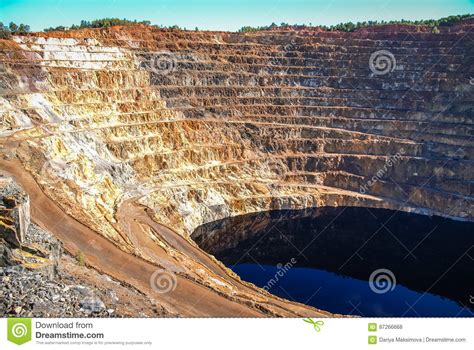 Red River Mines Minas Del Rio Tinto Stock Photo Image Of Scene