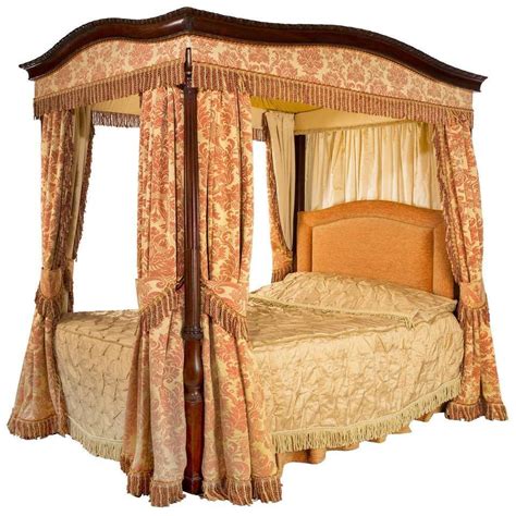 Early 20th Century Mahogany Frame Four Poster Bed For Sale