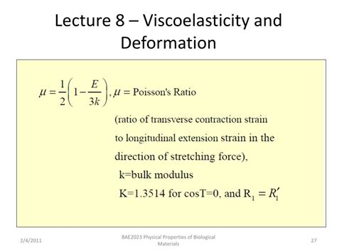 Ppt Lecture 8 Viscoelasticity And Deformation Powerpoint