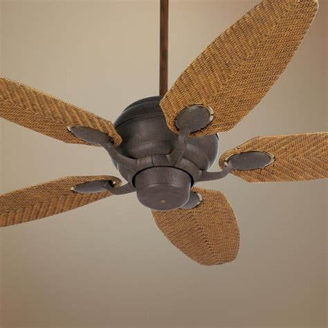 Enjoy a cool breeze combined with a stylish light fixture with one of our ceiling fans with lights. 52" Casa Optima Honey Rattan Blades Ceiling Fan - | Tavan