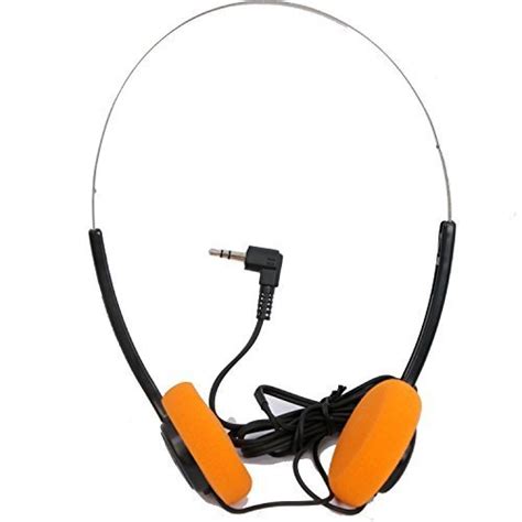 Star Lord Style Walkman Hi Fi Stereo Earphone Headset Orange Ear Pad