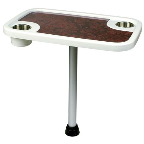 Toonmate Pontoon Table With Burl Wood Accent Overtons