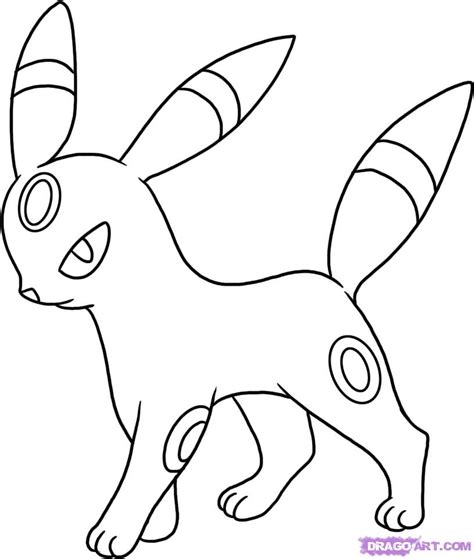 How To Draw Umbreon, Step By Step, Pokemon Characters, Anime, Draw - AZ