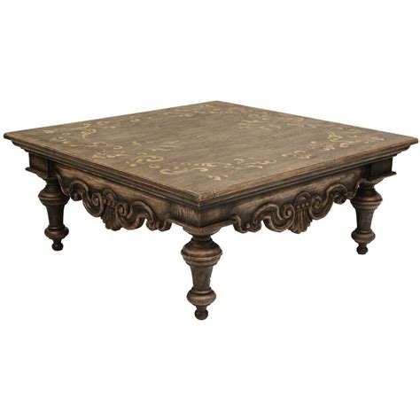 It can be used as a coffee table, side table, couch table, etc. Ornately Carved Square Coffee Table | Painted coffee ...