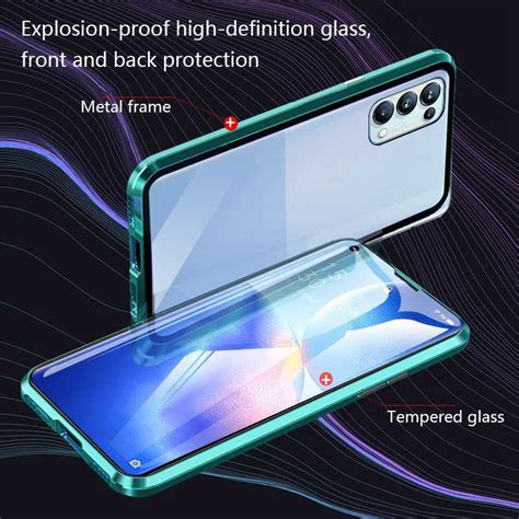 Jual Oppo Reno 6 Pro 5g Double Side Glass Magnetic Case Metal Cover