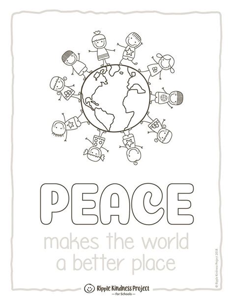 Ripple Kindness Sel Activities Peace Crafts World Peace Day