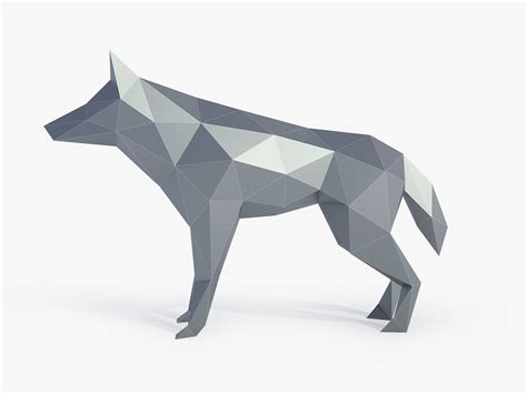 3d Model Low Poly Low Poly Wolf Cgtrader