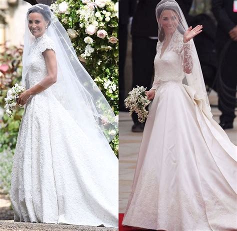 Kate & Pippa Middleton on their wedding days | Pippa ...