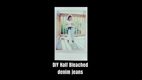 With gaffer tape, tape one side of your jeans, making sure to get as close to the middle seem as possible. DIY Half Bleached Denim Jeans - YouTube