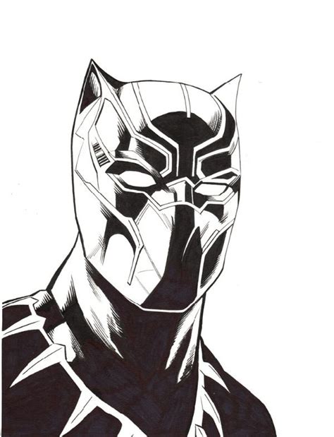 Black And White Black Panther Drawing Sketch Will Hold You To Draw Now