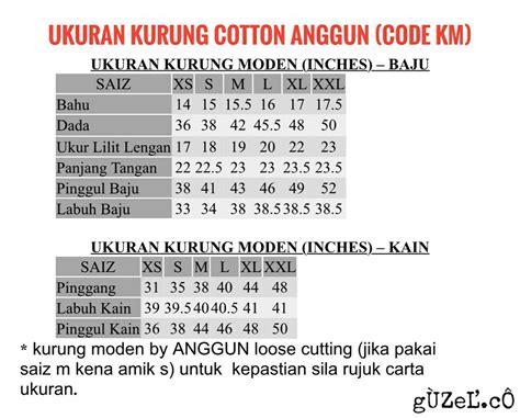 Tabel ukuran baju & dress special. Ukuran Saiz Baju S M L Xl Perempuan - Berbagai Ukuran