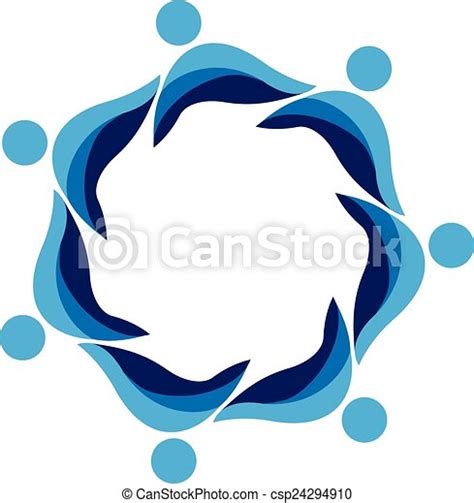 Logo, teamwork, zakenlui. Zakenlui, vector, teamwork, mal, logo, ontwerp, pictogram. | CanStock