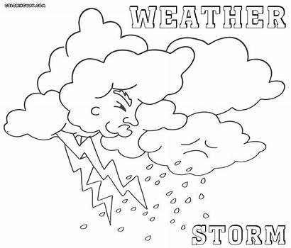 Weather Drawing Coloring Pages Printable Getdrawings Stormy