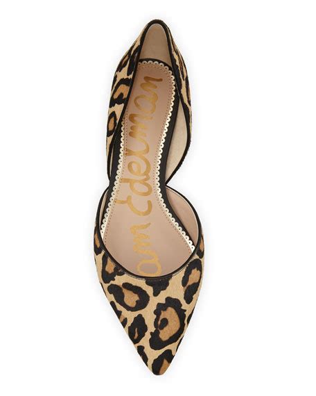 Sam Edelman Rodney Pointed Toe Leopard Flats Neiman Marcus