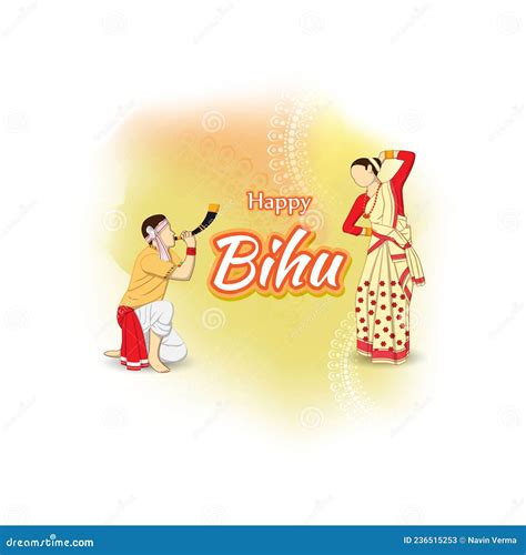 Illustration Of Kati Bihu Happy Bihu Assamese Third Bihu Indian