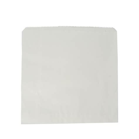 Vegware - 8.5 x 8.5in white kraft flat bag