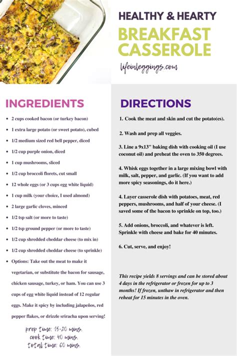 Now vkool.com will share with you some easy and. Healthy & Hearty Breakfast Casserole