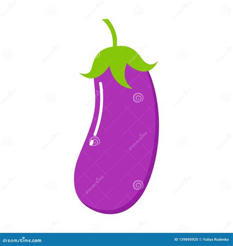 Eggplant Icon Flat Illustration Of Eggplant Vector Icon Isolated On
