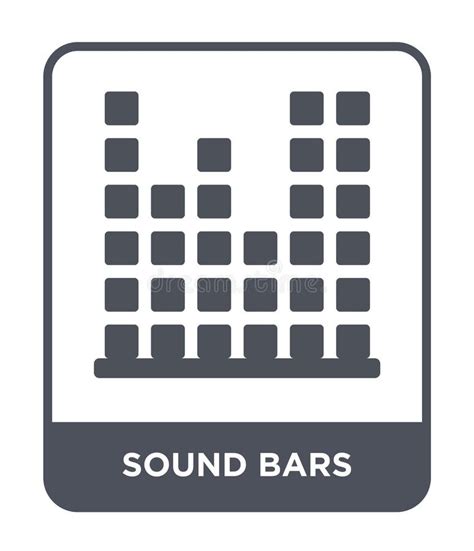 Sound Bars Icon In Trendy Design Style Sound Bars Icon Isolated On