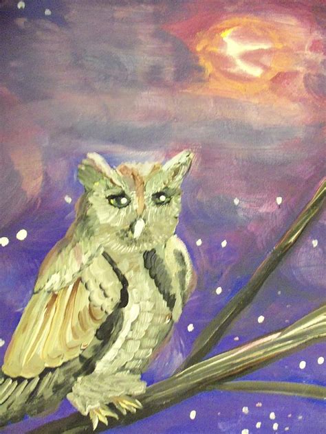 Night Owl Painting By Christine Mcnulty