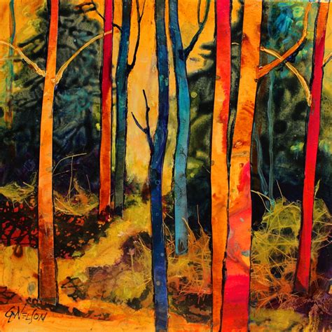 Collection Wallpaper Painting Of A Forest Completed