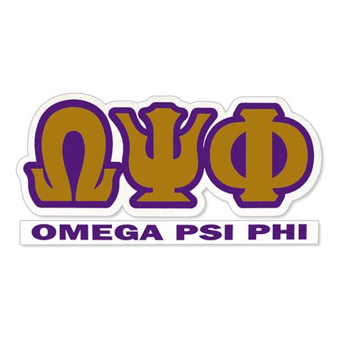 Omega Psi Phi Greek Letter Decal University Of Alabama Supply Store