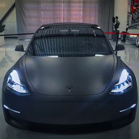 New Photos Of Teslas Black Matte Model 3 Are Jaw Dropping