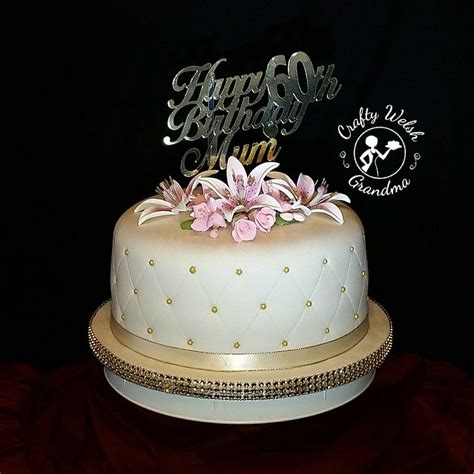 Chocolate cake for 60th birthday. Crafty Welsh Grandma: Star Lily 60th Birthday Cake