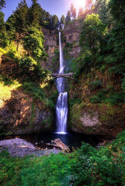 Multnomah Falls Portland Oregon Waterfall Beautiful Waterfalls