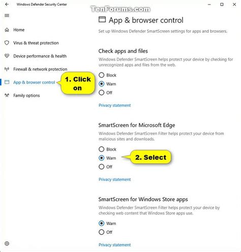 Turn On Or Off Smartscreen For Microsoft Edge In Windows 10 Tutorials