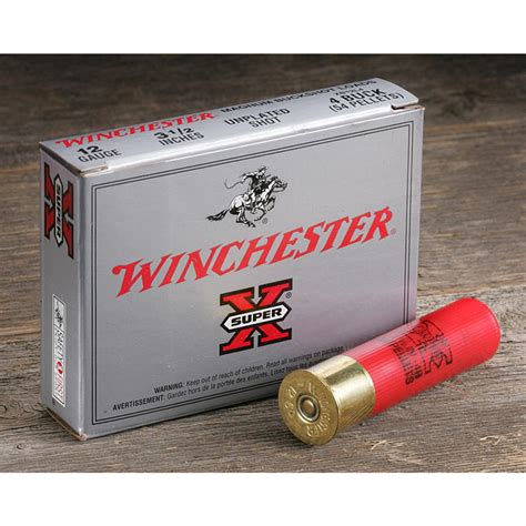 winchester super x buckshot 12 gauge xb1200 2 3 4 00 buck 9 pellets 5 rounds 95679 12 gauge