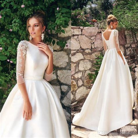 A variety of colors availabe jibri is one of my fave plus indie designers, and they have some amaze plus size wedding jumpsuits and dresses. Discount 2020 Satin Boho Wedding Dresses Appliqued A Line ...