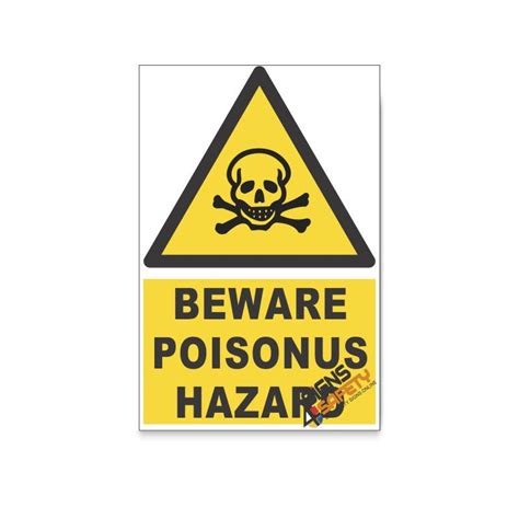 Nosa Sabs Poisonous Substance Beware Hazard Descriptive Safety Sign