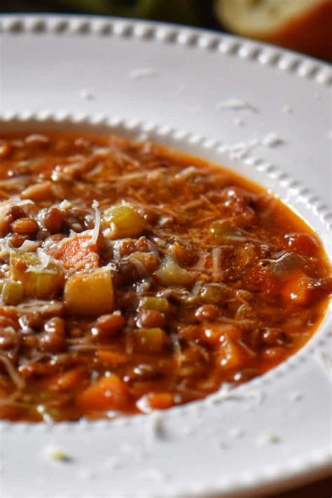 Italian Lentil Soup Recipe Simply Delicious She Loves Biscotti