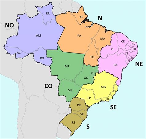 Nova Proposta De Regionalização Do Brasil Tudogeo