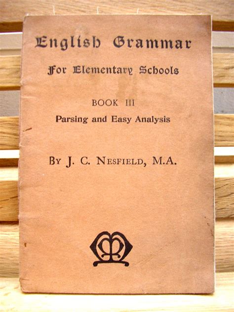 Vintage 1930s School Text Book English Grammar For Elementary Schools J