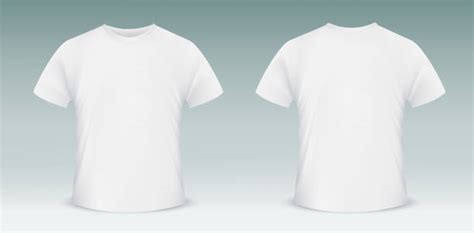 725 Plain White T Shirt Front And Back Template For Branding