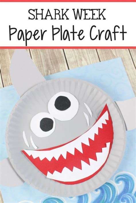 Shark Paper Plate Craft For Kids The Relaxed Homeschool Paper Plate