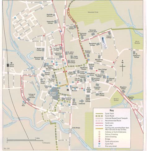 Oxford Map Tourist Attractions Travelsfinderscom