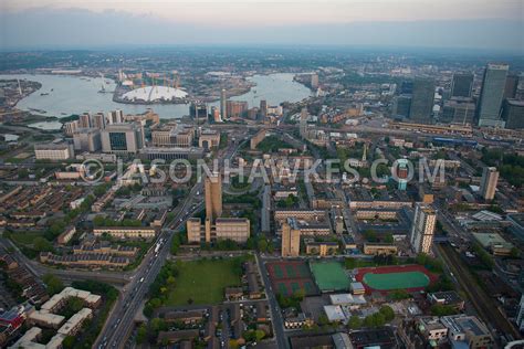 Aerial View Aerial View Of Poplar Looking Towards Greenwich London