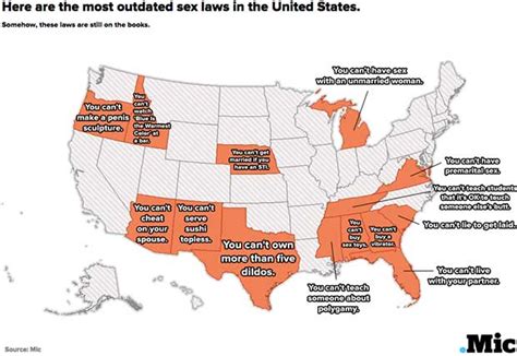 Les lois absurdes régissant la sexualité aux États Unis compilées sur