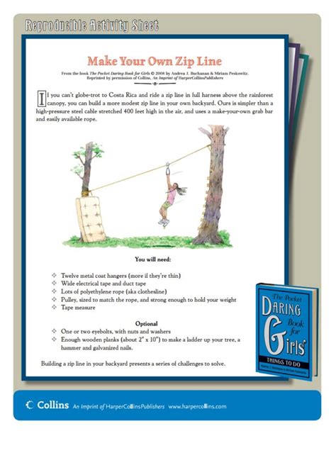 How to make a zip line at home. How to make your own zip line! in 2020 | Ziplining, How to make, Activity sheets
