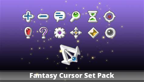 Fantasy Cursor Set Pack Gamedev Market Set Packing