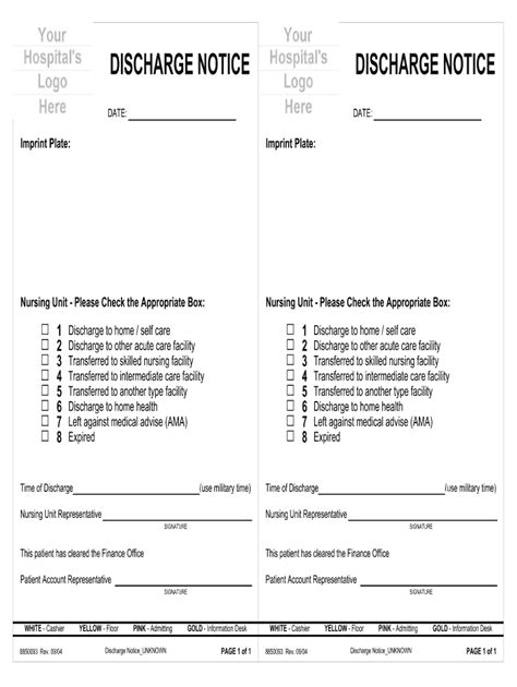 Discharge Papers From Hospital 2004 2024 Form Fill Out And Sign